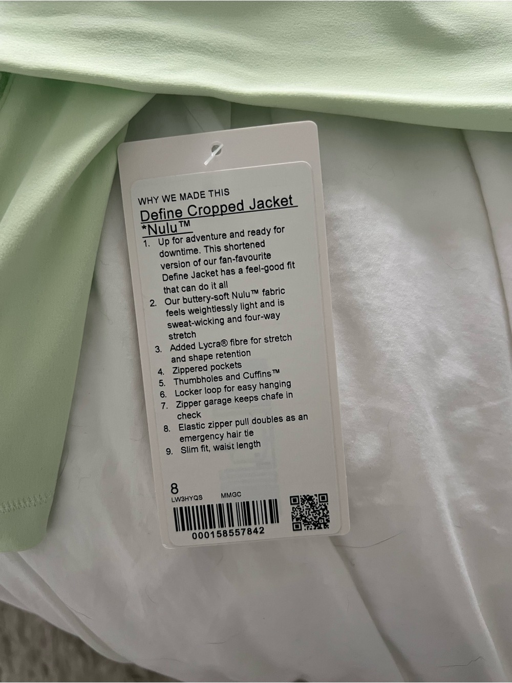 Lululemon Define Jacket Cropped Matcha Magic - Picture 4 of 6